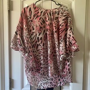 Cato Pink Animal Print Top